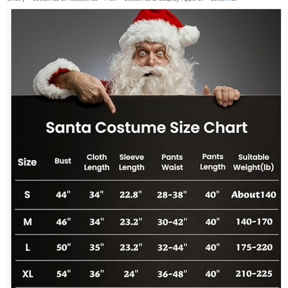 Men's Deluxe Santa Suit 11pc. Velvet Adult 2XL - Picture 6 of 6